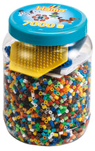 Load image into Gallery viewer, 7,000 HAMA Mixed Midi Beads & Pegboards in Blue Tub