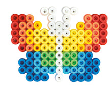 Load image into Gallery viewer, 3,000 Bead-Tac Maxi HAMA Beads, 2 pegboards, Bead Tac, Design Sheet, Instructions and Ironing Paper in a resuable bucket