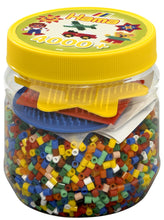 Load image into Gallery viewer, 4,000 HAMA Midi Beads &amp; Pegboards in Yellow Tub
