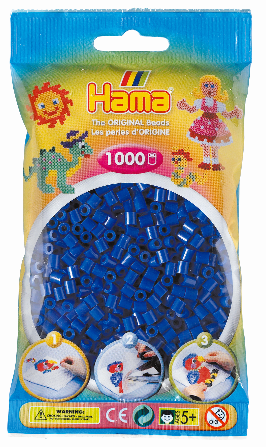 1,000 Blue HAMA Midi Beads