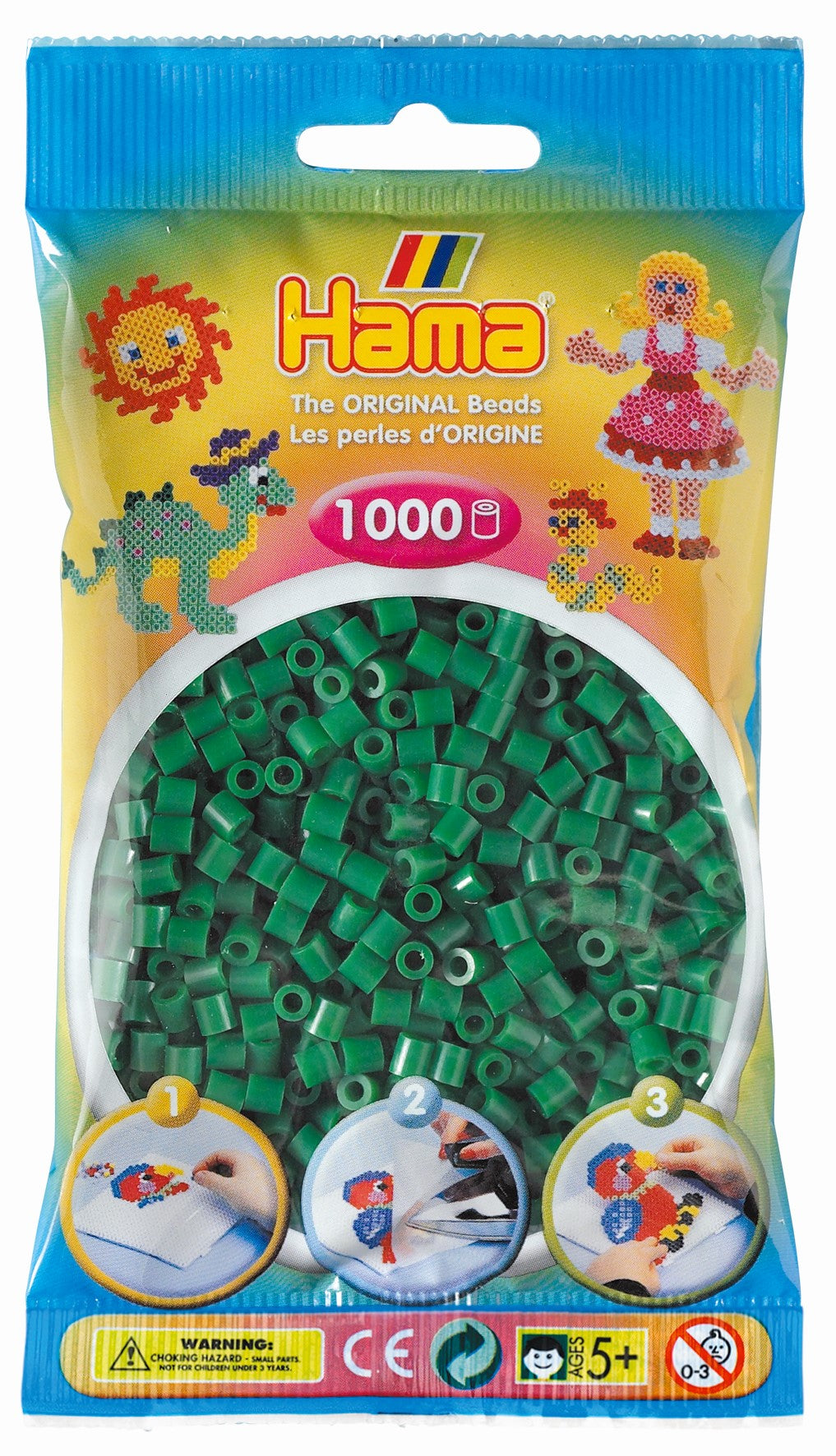 1,000 Green HAMA Midi Beads
