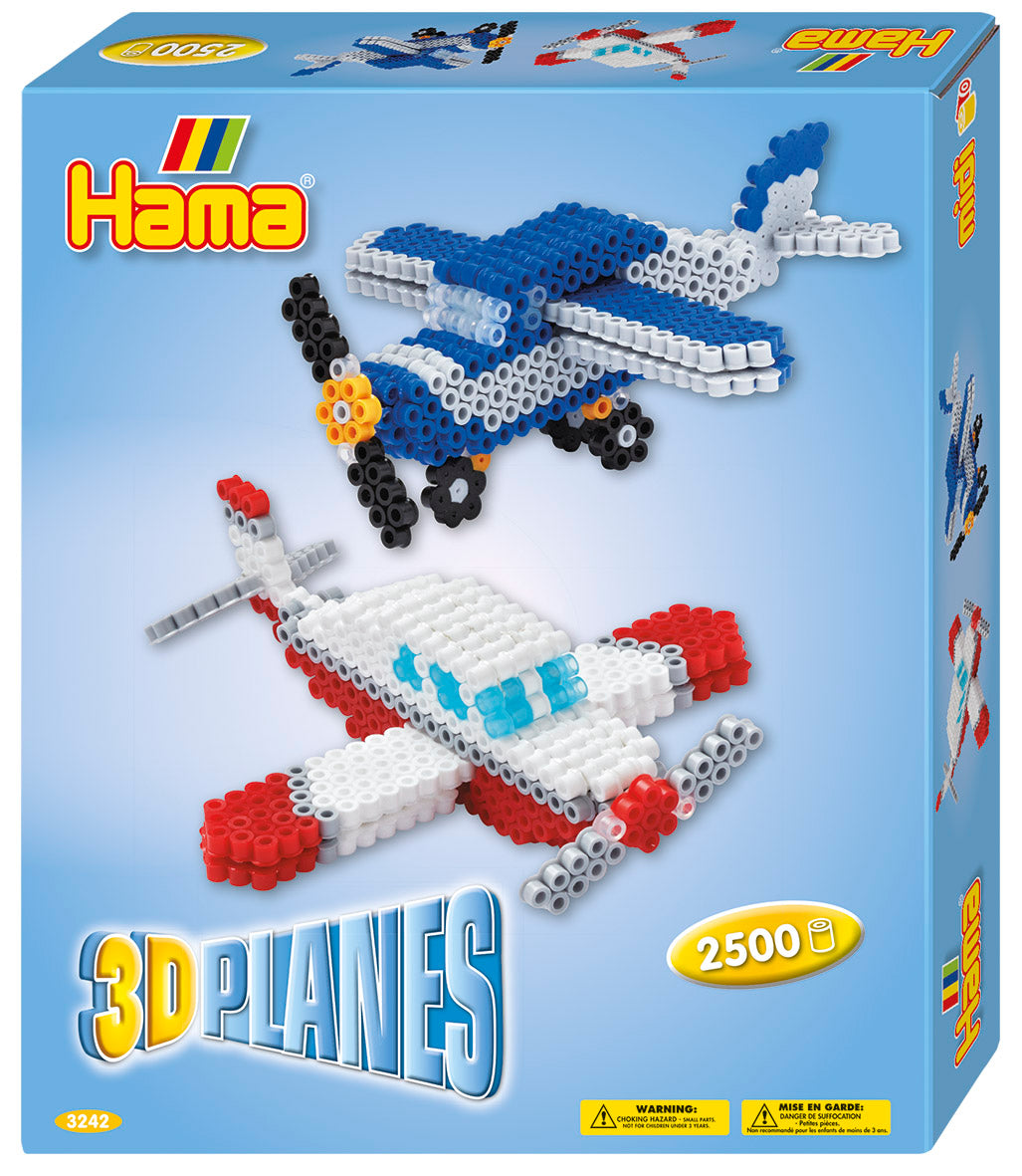 Planes Hama Beads Midi 3D Planes