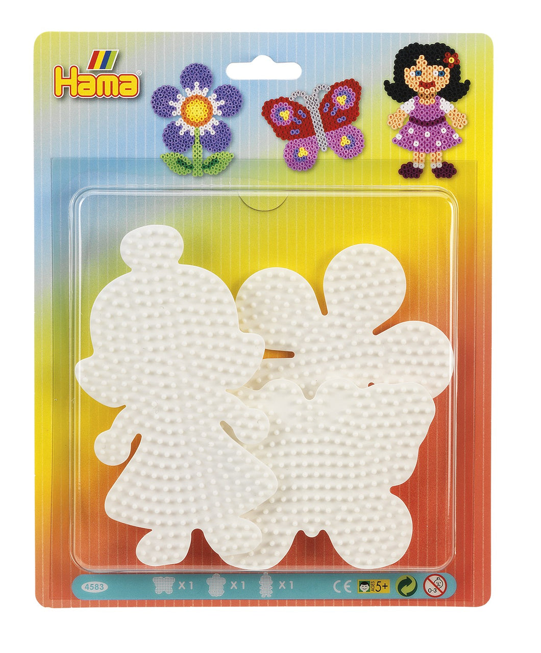 Butterfly, Flower and Doll 3-Pack HAMA Pegboards