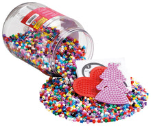Load image into Gallery viewer, 7,000 HAMA Midi Beads &amp; Pegboards in Red Tub
